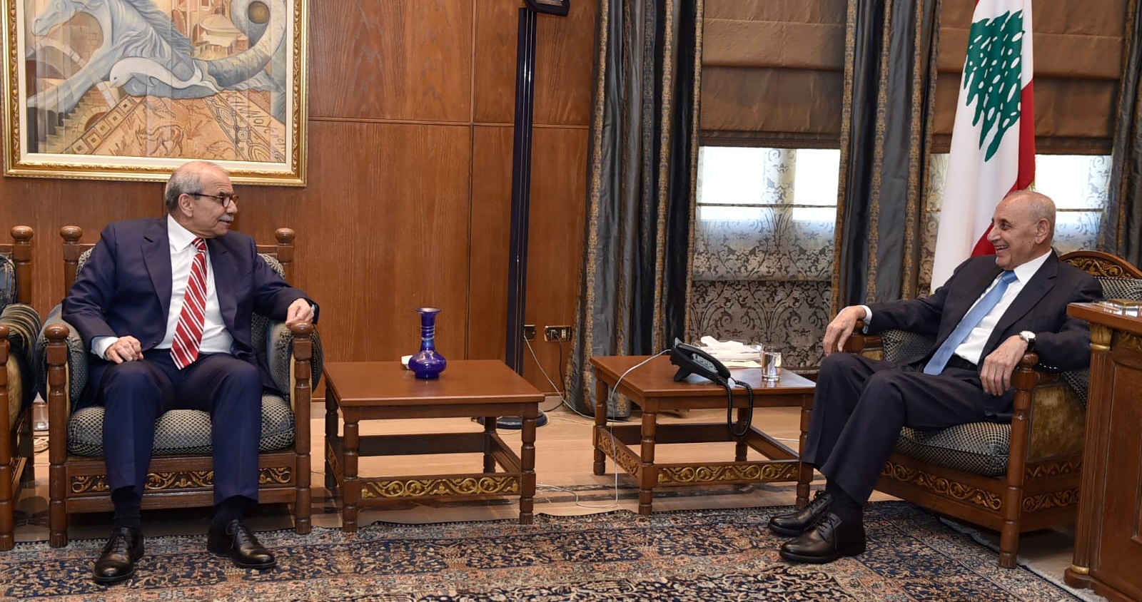 سلام وبري يؤكدان رفض الفتنة والحفاظ على الوحدة الوطنية