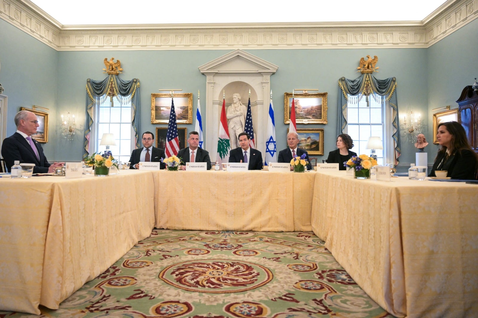 انطلاق اللقاء التمهيدي الأول بين سفيريّ لبنان وإسرائيل في وزارة الخارجية الأميركية